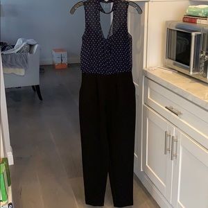 Navy/Black crepe jumpsuit